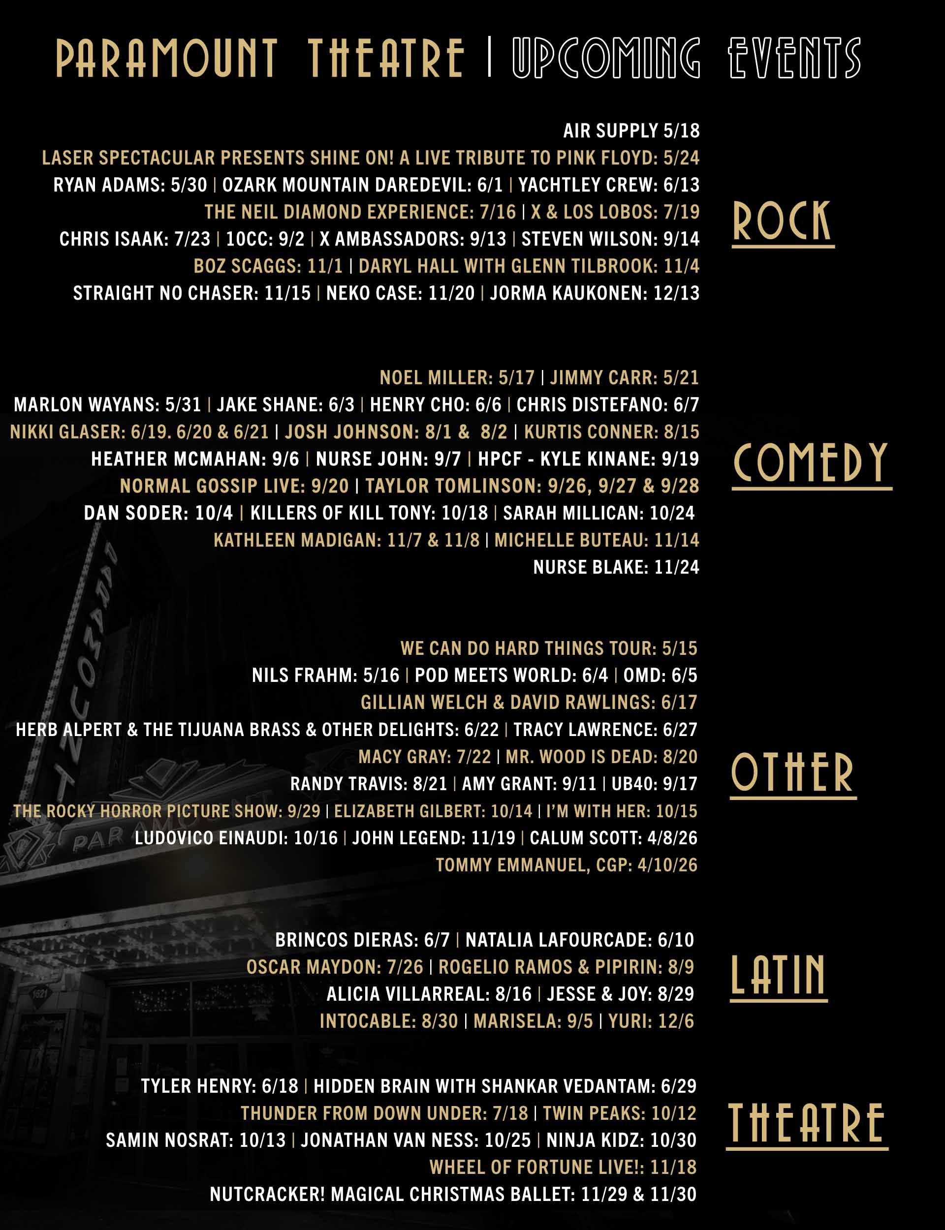 Upcoming Events